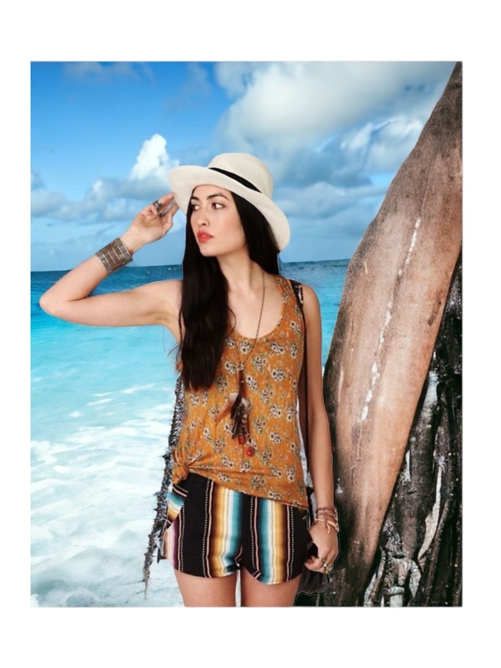 new SCF Stone Cold Fox ☻︎ Margarita Shorts ☻︎ Saltillo Stripe ☻︎ aso Free People